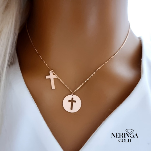 Rose gold necklace set #67300