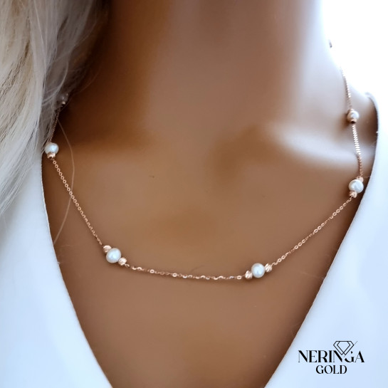 Rose gold necklace set #67297