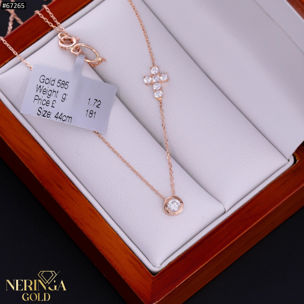 Rose gold necklace set #67265