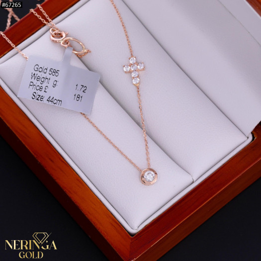 Rose gold necklace set #67265