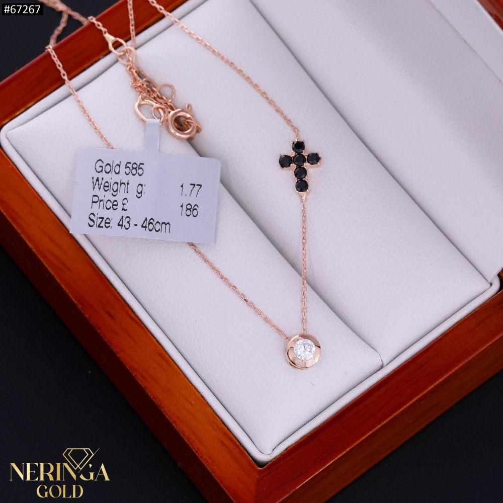 Rose gold necklace set #67267