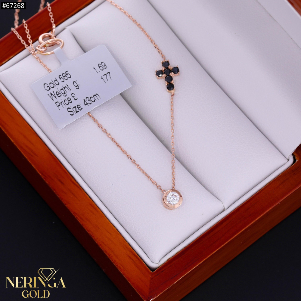 Rose gold necklace set #67268