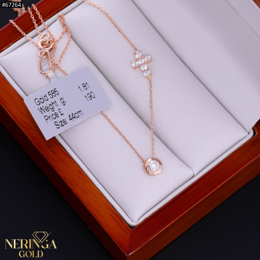 Rose gold necklace set #67264