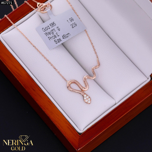 Rose gold necklace set #67271