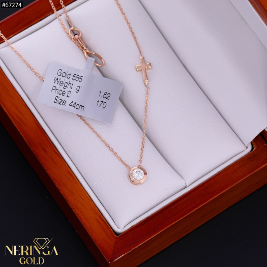 Rose gold necklace set #67274