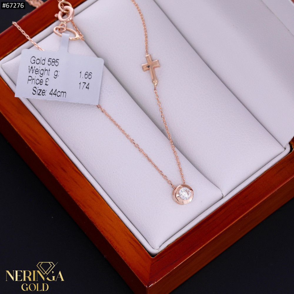 Rose gold necklace set #67276