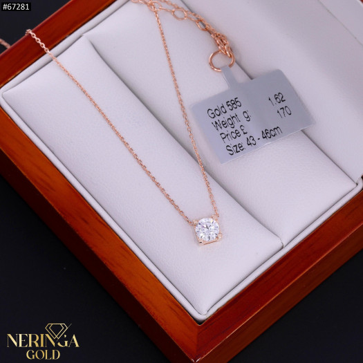 Rose gold necklace set #67281