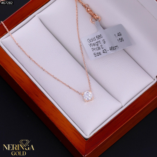 Rose gold necklace set #67282