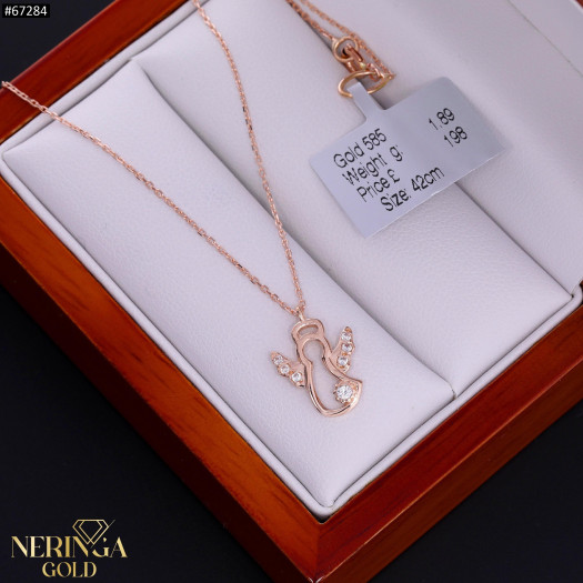 Rose gold necklace set #67284