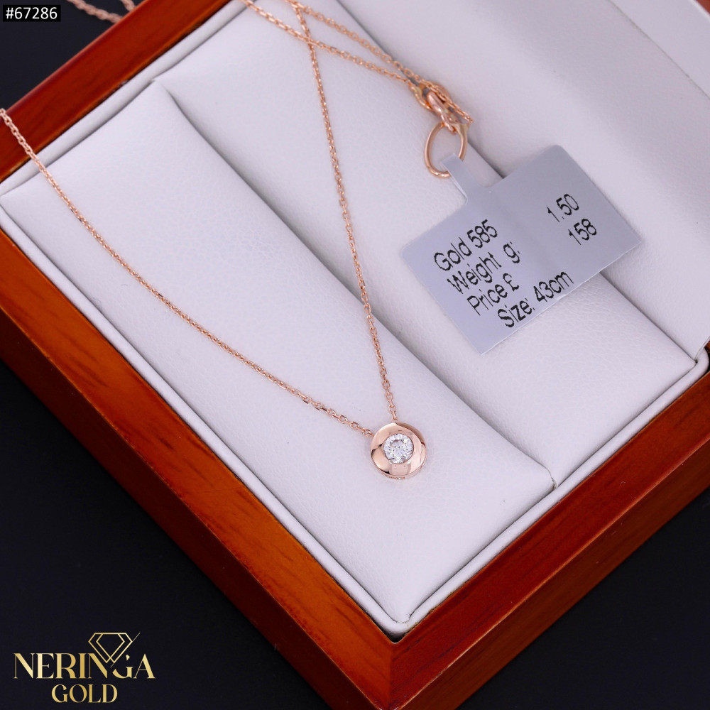 Rose gold necklace set #67286