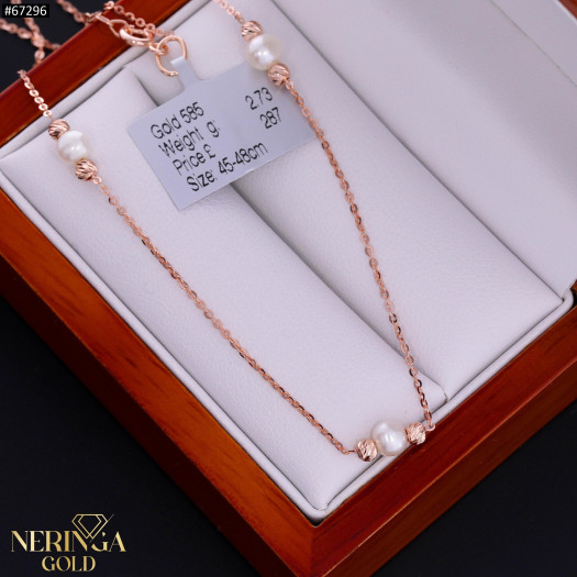 Rose gold necklace set #67296