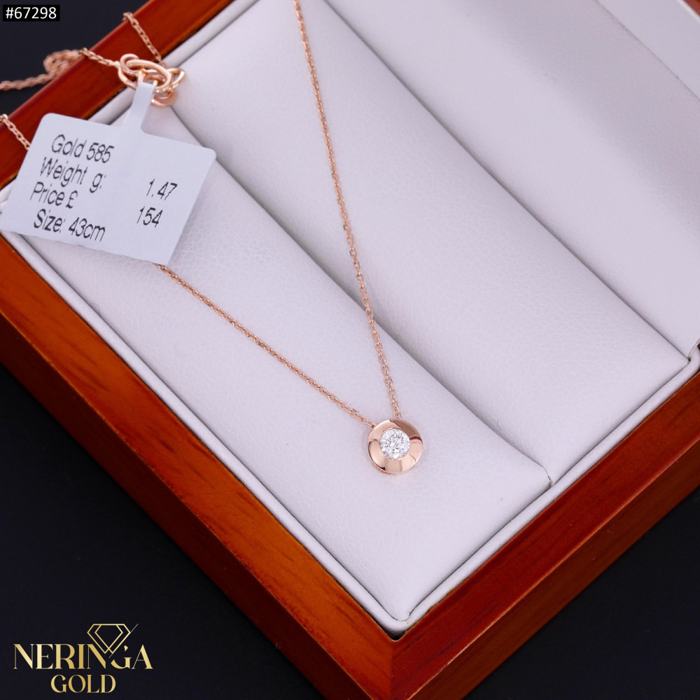Rose gold necklace set #67298