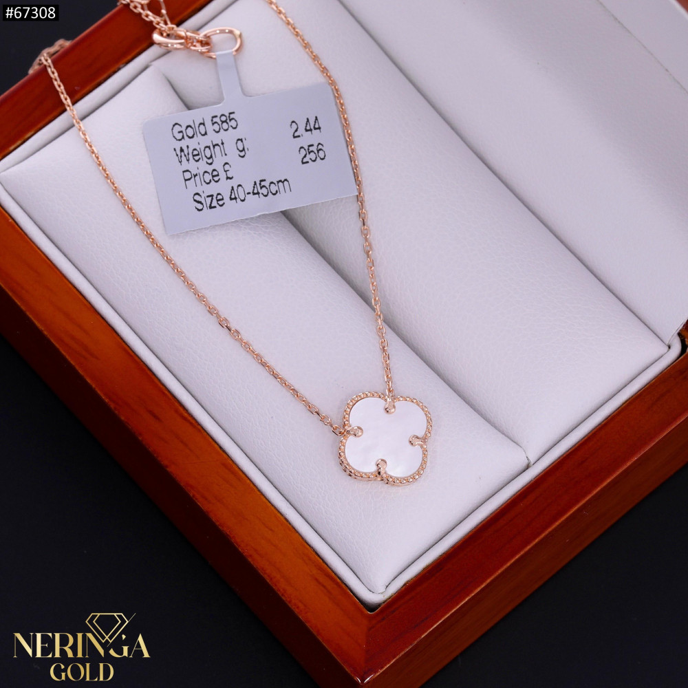 Rose gold necklace set #67308