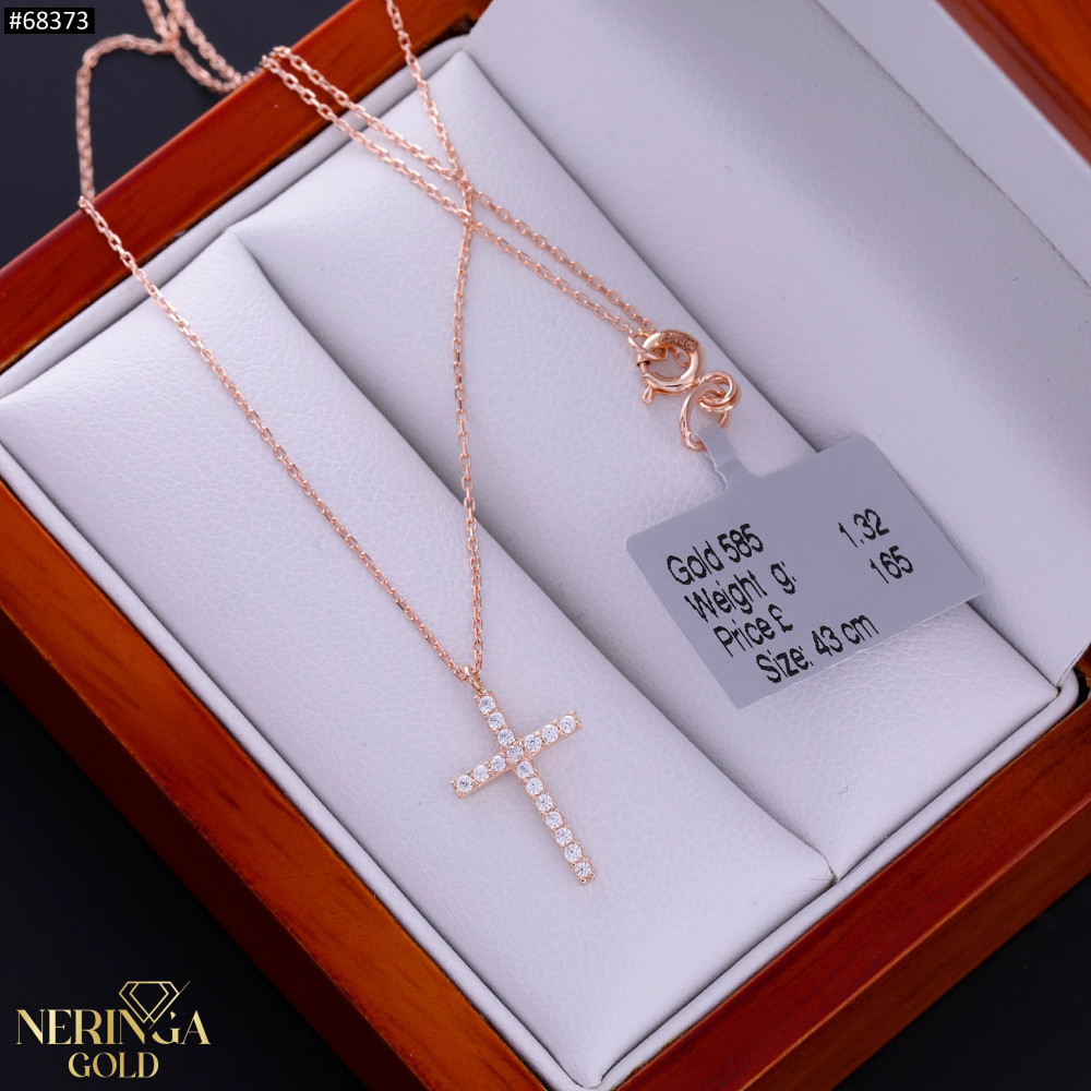 Rose gold necklace set #68373