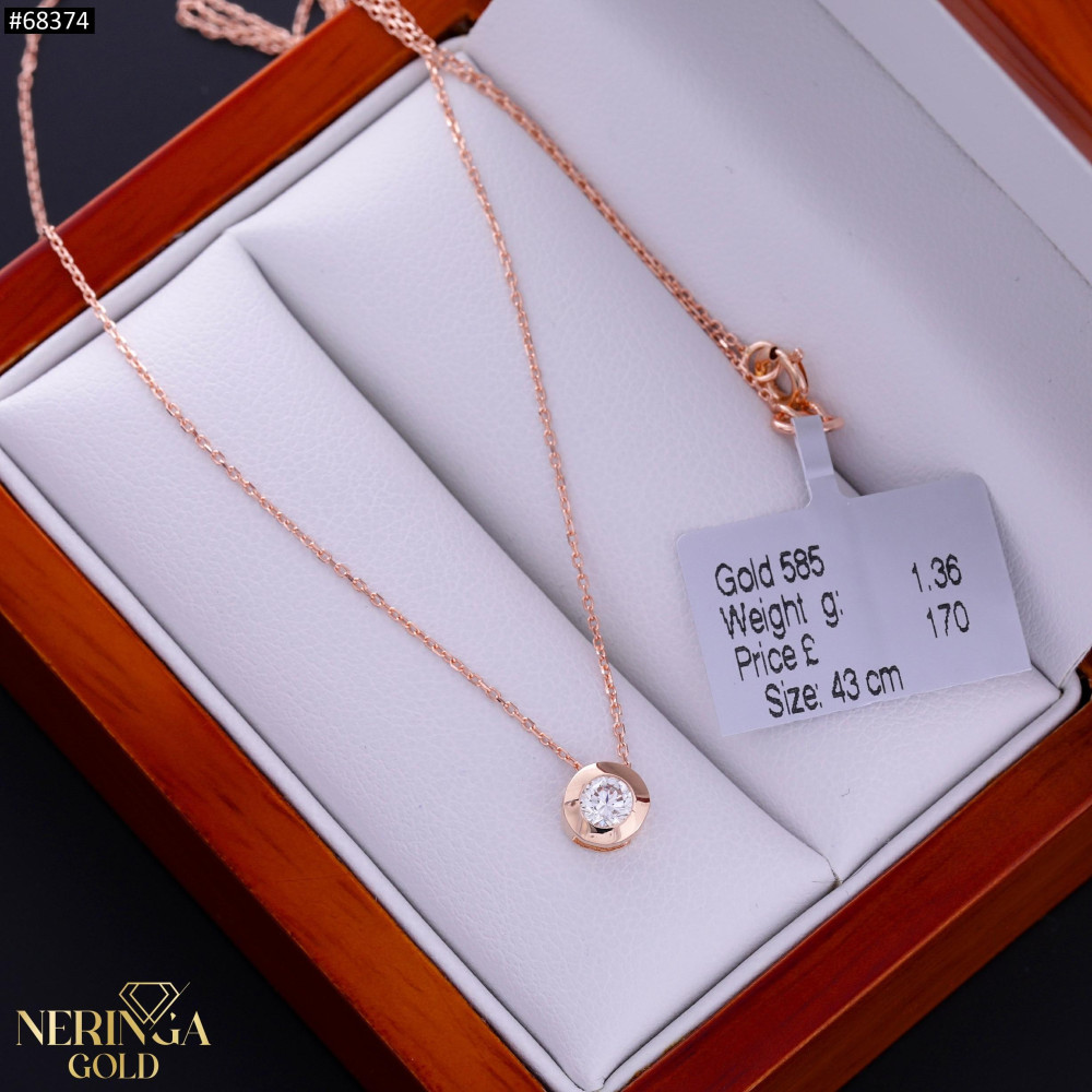 Rose gold necklace set #68374