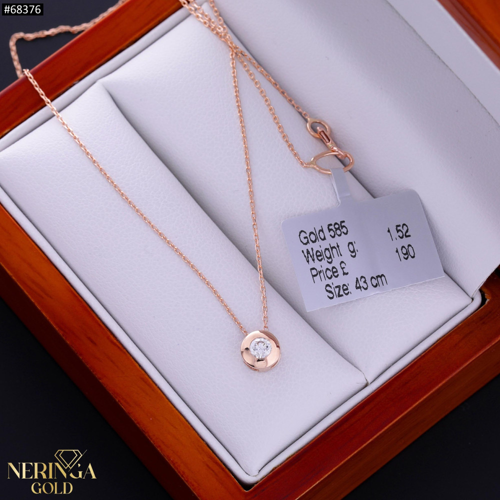 Rose gold necklace set #68376