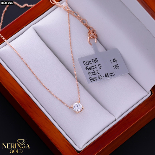 Rose gold necklace set #68384