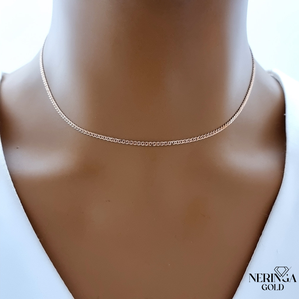 Rose gold full-bodied necklace #68425