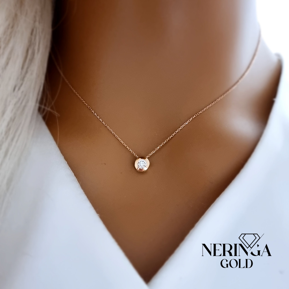 Rose gold necklace set #68374