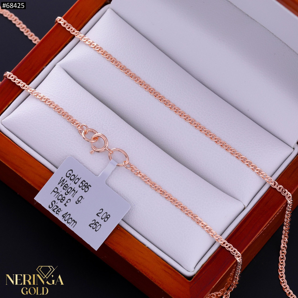 Rose gold full-bodied necklace #68425