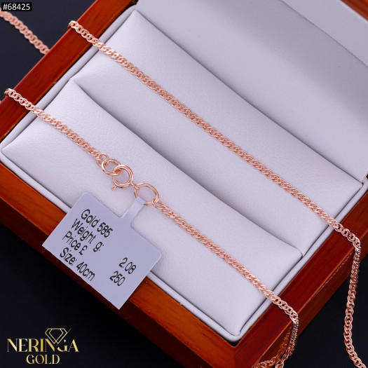 Rose gold full-bodied necklace #68425