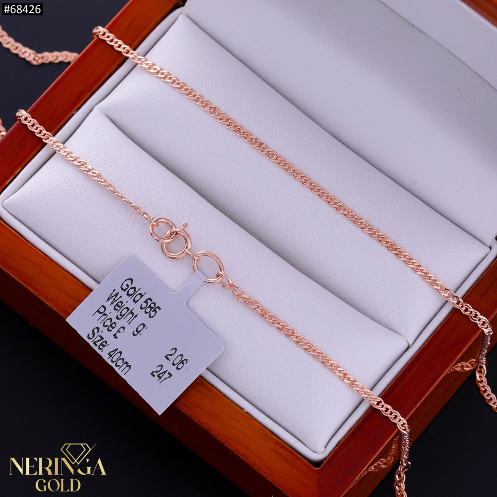 Rose gold full-bodied necklace #68426