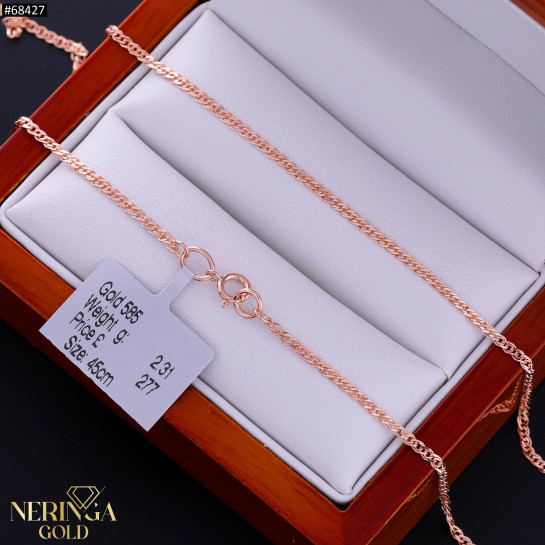 Rose gold full-bodied necklace #68427