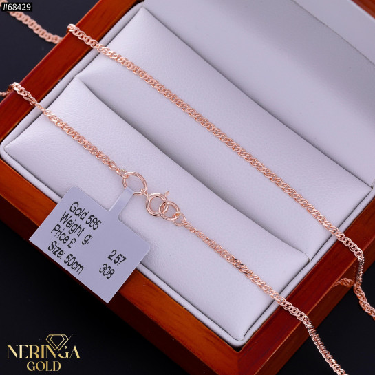 Rose gold full-bodied necklace #68429