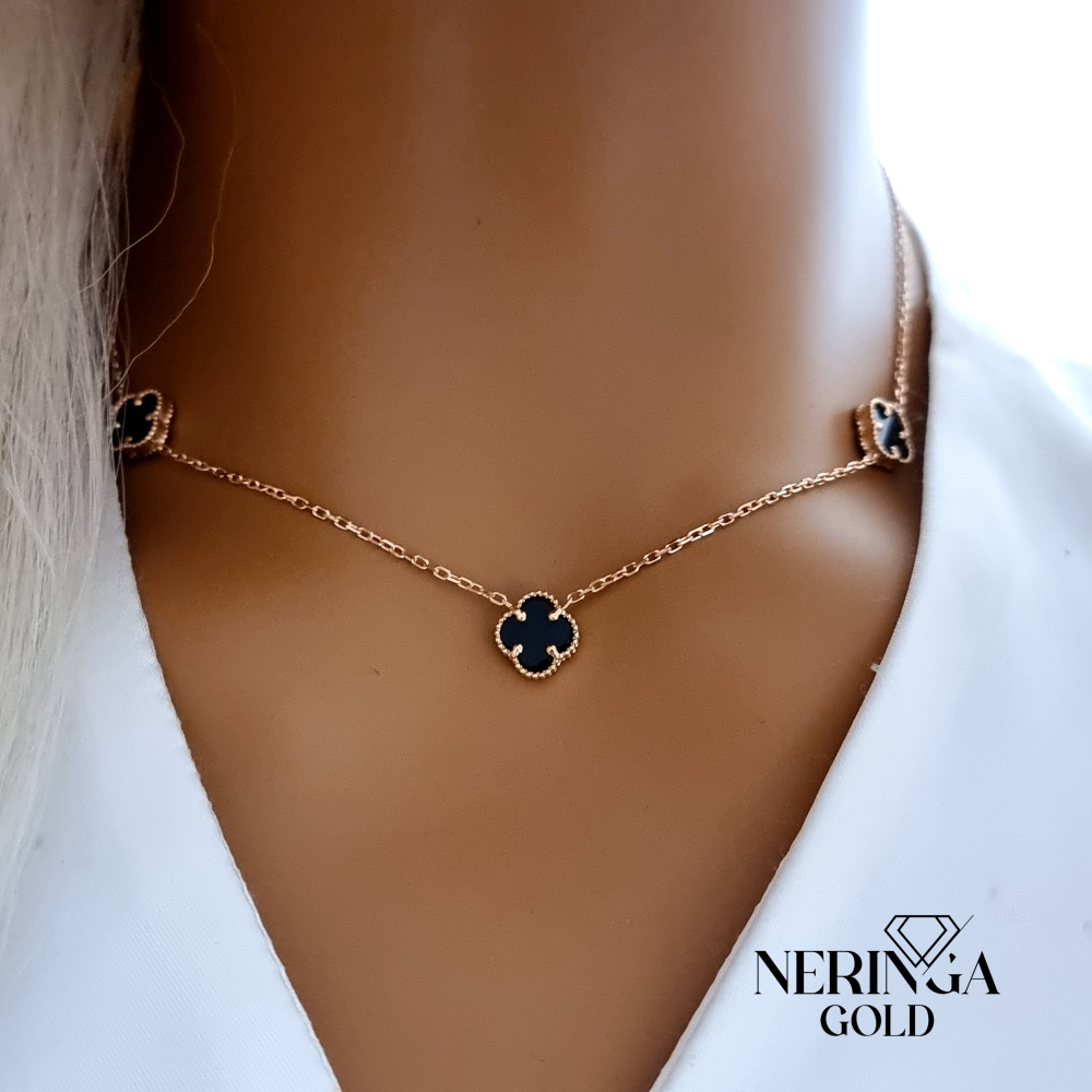 Rose gold necklace set #68665