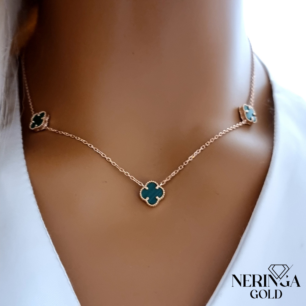 Rose gold necklace set #68663