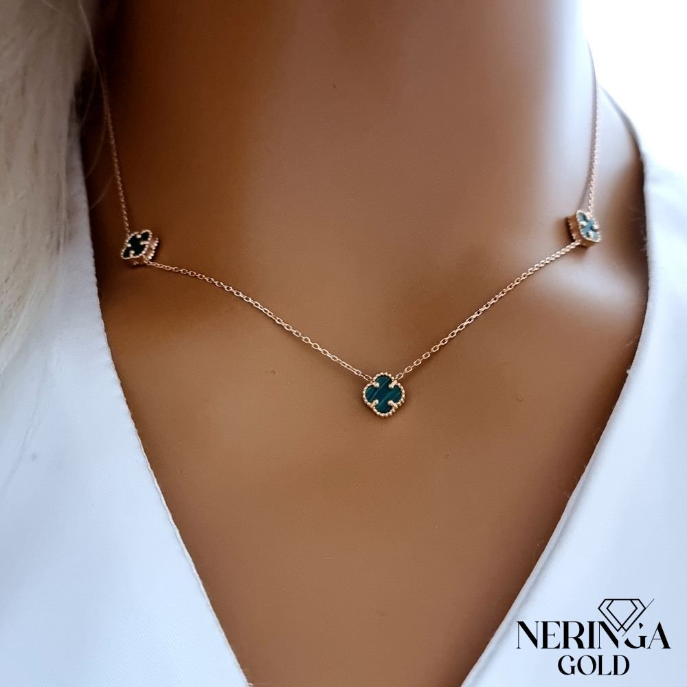 Rose gold necklace set #68662