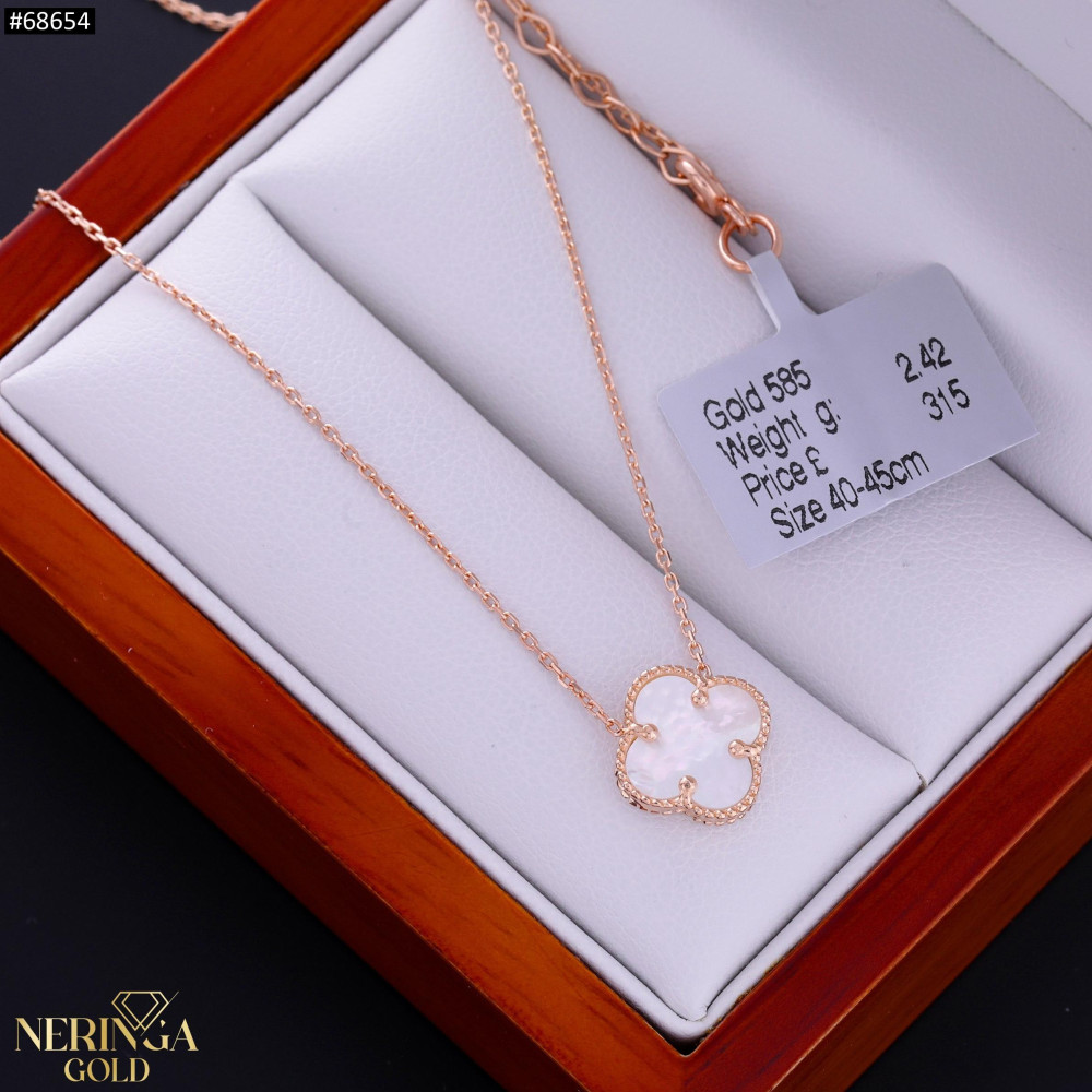 Rose gold necklace set #68654