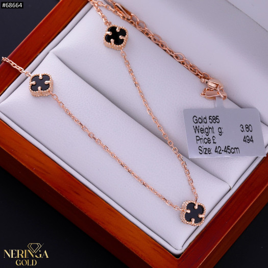 Rose gold necklace set #68664