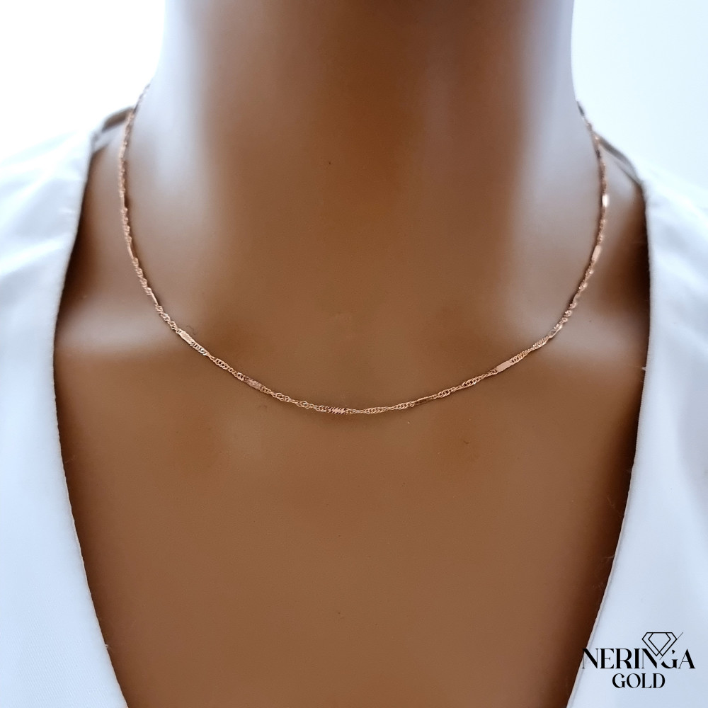 Rose gold full-bodied necklace #68946