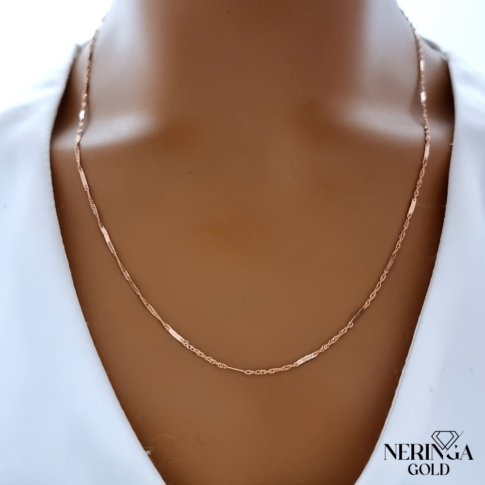 Rose gold full-bodied necklace #68943