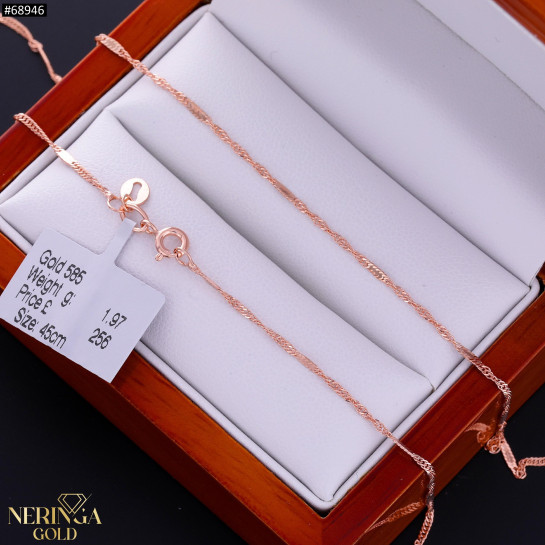 Rose gold full-bodied necklace #68946