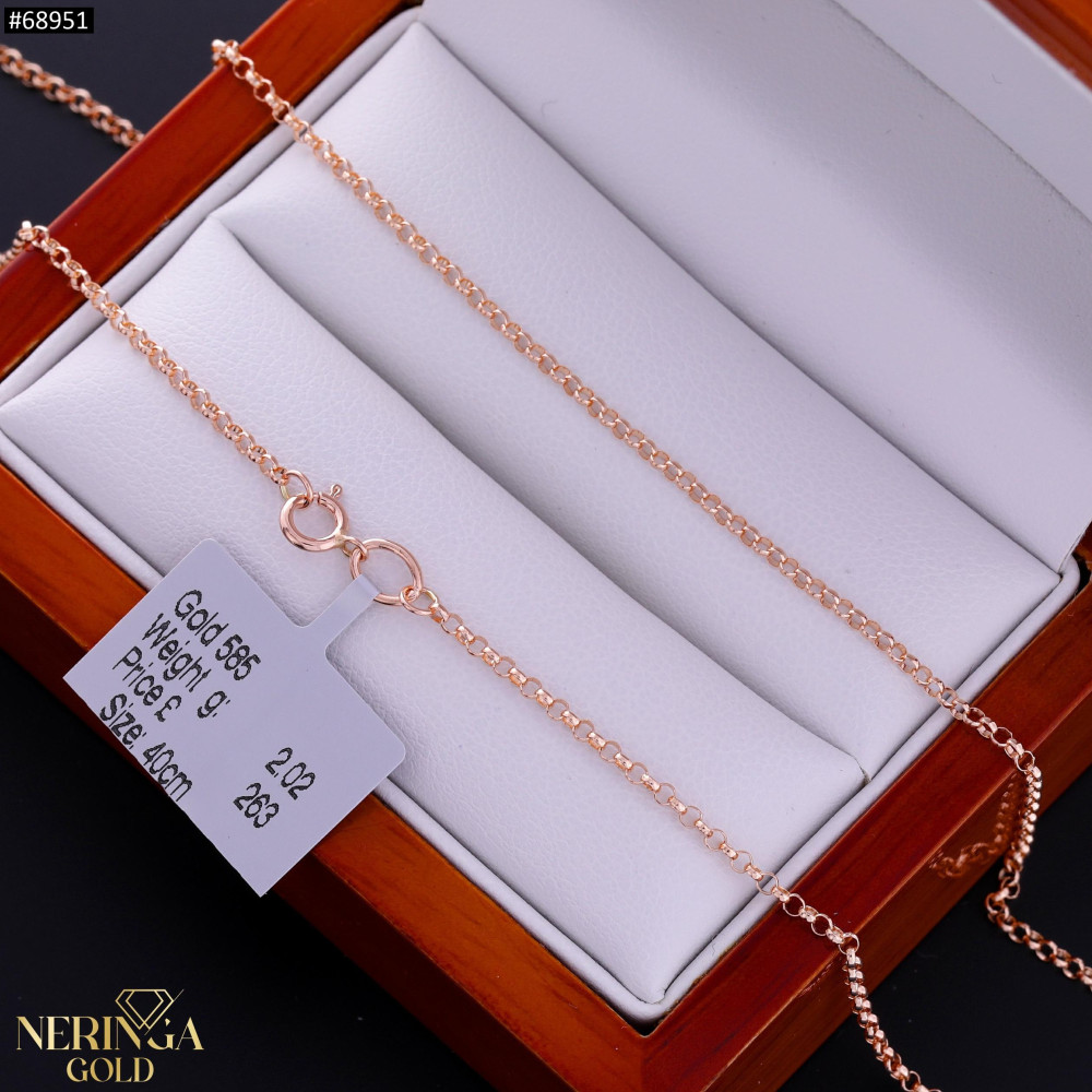 Rose gold full-bodied necklace #68951