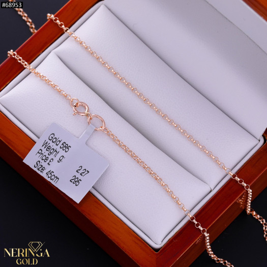 Rose gold full-bodied necklace #68953