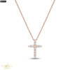 Rose gold gemstone necklace set #69215
