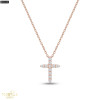 Rose gold gemstone necklace set #69216