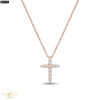 Rose gold gemstone necklace set #69213
