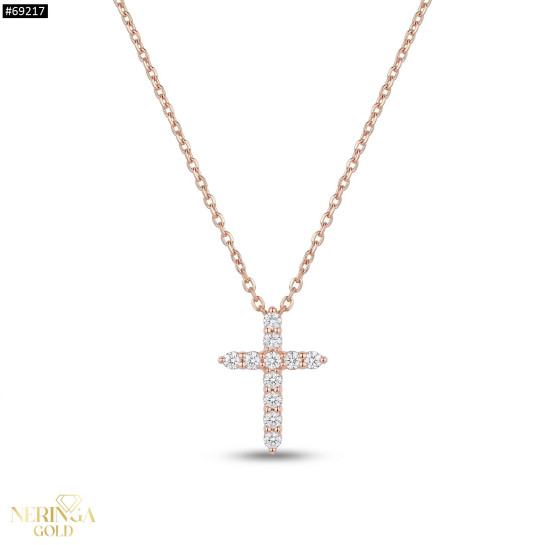 Rose gold gemstone necklace set #69217