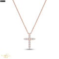 Rose gold gemstone necklace set #69218