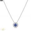 White gold gemstone necklace set #69225