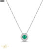 White gold gemstone necklace set #69224