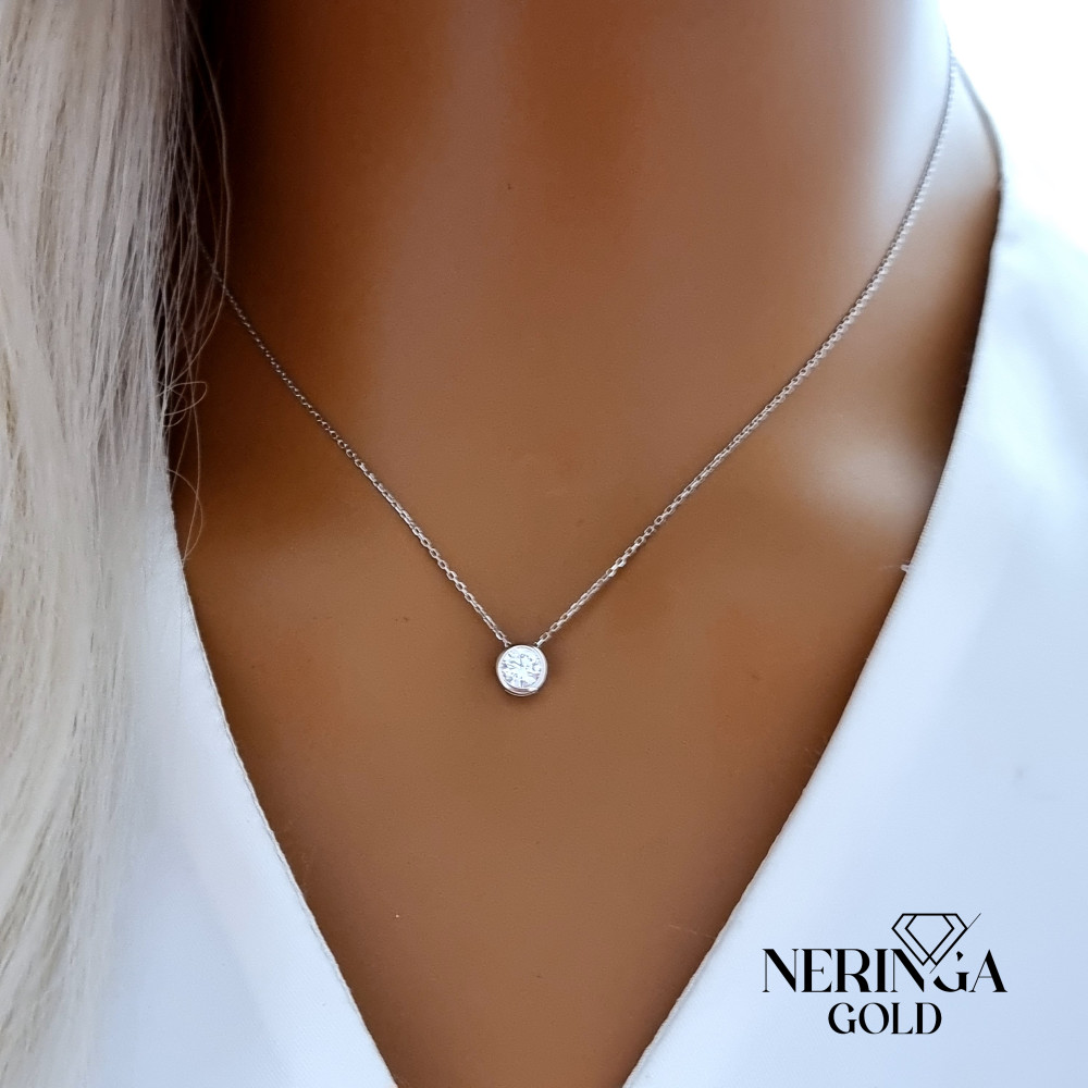 White gold necklace set #69267