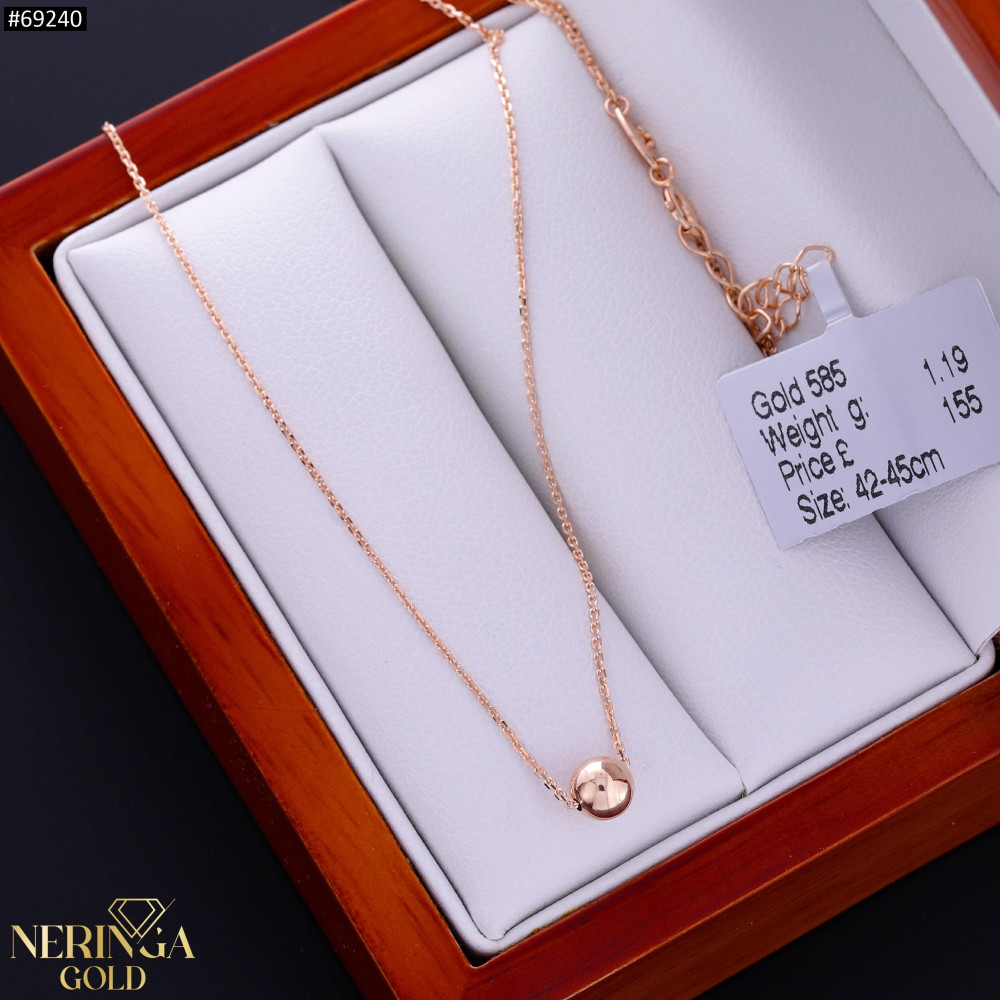 Rose gold necklace set #69240