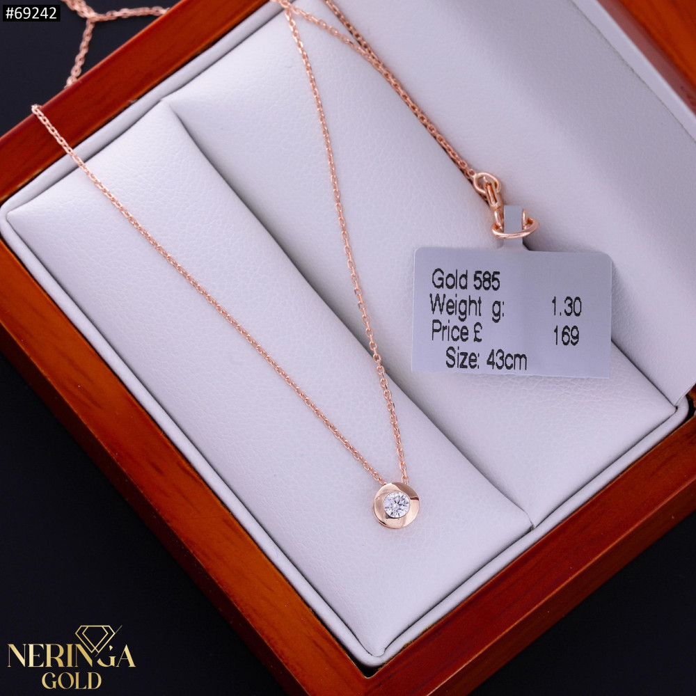 Rose gold necklace set #69242