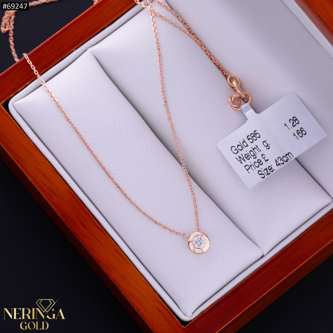 Rose gold necklace set #69247