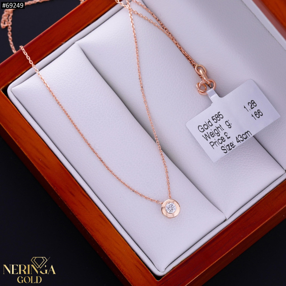 Rose gold necklace set #69249